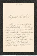 Nachlass Franz Steindachner, Brief von C. Hlawatsch an Franz Steindachner (07.09.1906), Inv.Nr. 226.01, Seite 1